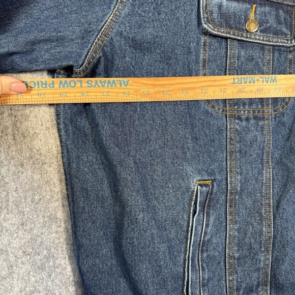Vintage Wrangler Denim Trucker Jacket Mens 3X Rugged Workwear Chore Jean Western - Picture 8 of 9